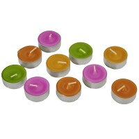 Teelichte Paraffin bunt mit Aluhülle 10 Stück