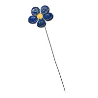 Blumenstecker Blaue Keramikblume