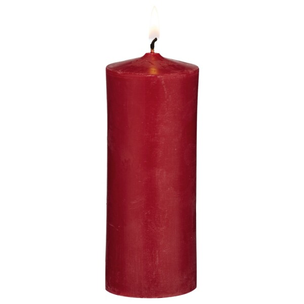 Zylindrische Kerze / Stumpen Rot