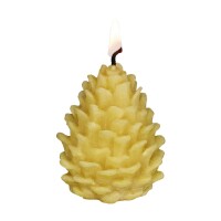 Zapfenkerze 100% Bienenwachs 50 x 65 mm