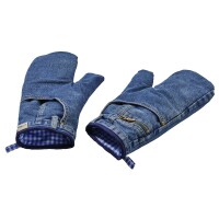 Jeans-Ofenhandschuhe (Thermolam Füllung) 2er Set