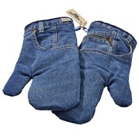 Jeans-Ofenhandschuhe (Thermolam Füllung) 2er Set