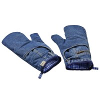 Jeans-Ofenhandschuhe (Thermolam Füllung) 2er Set