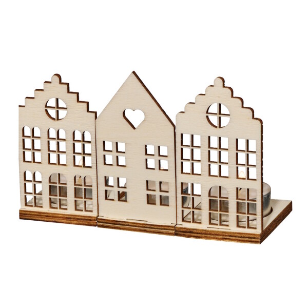 Teelichthaus 3er-Set