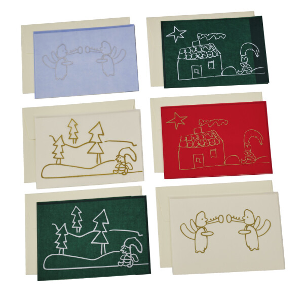 Kartenset Lichtergrüße Weihnachten 6er-Set