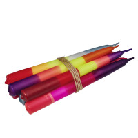 Bunte Tafelkerzen 6er-Set