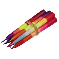 Bunte Tafelkerzen 6er-Set