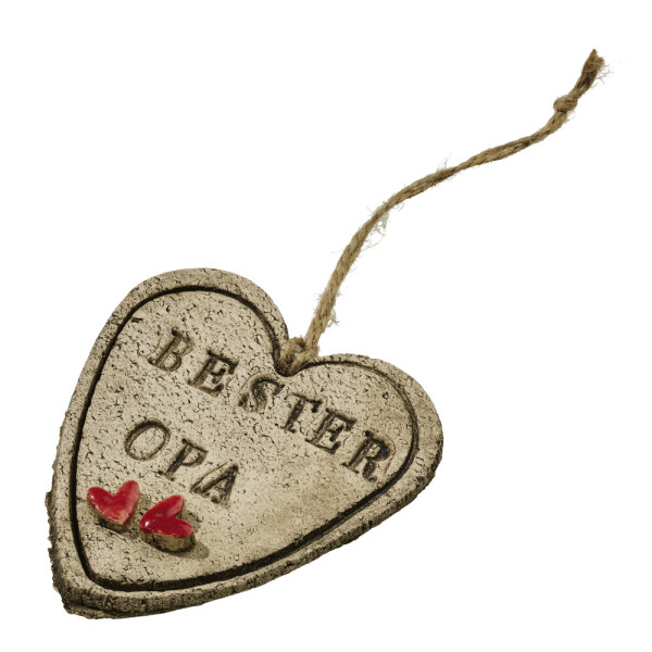 Herz aus Ton Bester Opa