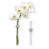 Wandvase Zylinder Alu.Glas