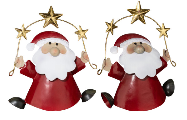 Metall-Nikoläuse 2er-Set
